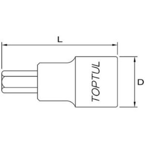 inserto hexagonal TOPTUL 1/2 