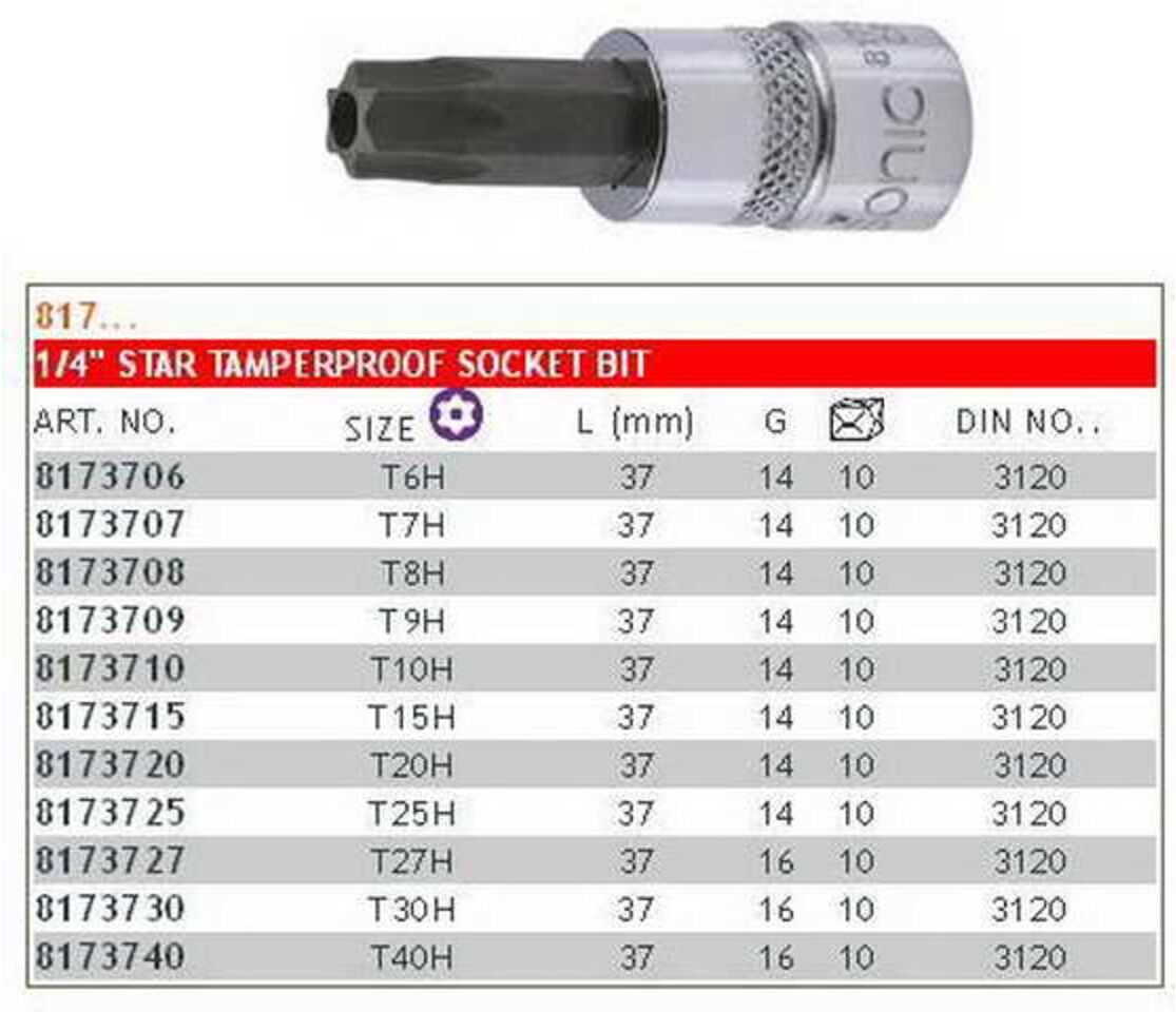 Taco 1/4" TORX SONIC 8173725