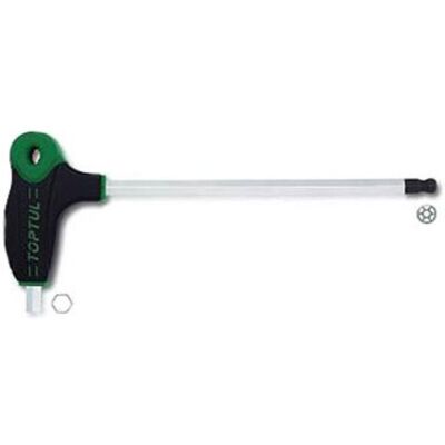 Llave hexagonal TOPTUL 6 mm con cabeza esférica, mango en L Llave hexagonal TOPTUL 6 mm con cabeza esférica, mango en L