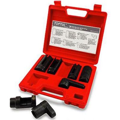 Juego de herramientas TOPTUL para tubos de escape y sonda lambda - 1/2 3/8 , 7/8 3/8 , 1 , 1-1/16 pulgadas Juego de herramientas TOPTUL para tubos de escape y sonda lambda - 1/2 3/8 , 7/8 3/8 , 1 , 1-1/16 pulgadas