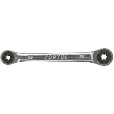 TOPTUL AOAC0608 Acero cromo-vanadio Llave de anillo con trinquete doble TOPTUL AOAC0608 Acero cromo-vanadio Llave de anillo con trinquete doble