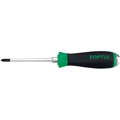 Destornillador TOPTUL PH3 150mm - Phillips, Mango reforzado, Perno hexagonal Destornillador TOPTUL PH3 150mm - Phillips, Mango reforzado, Perno hexagonal