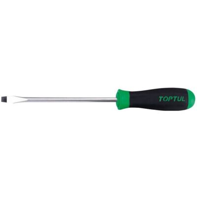 TOPTUL Destornillador plano - 6,5mm, 200mm - Destornillador de cabeza plana TOPTUL Destornillador plano - 6,5mm, 200mm - Destornillador de cabeza plana