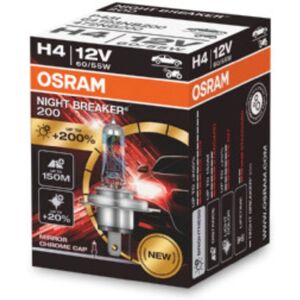 Lámpara incandescente halógena OSRAM H4 Night Breaker 200 12V, 60/55W