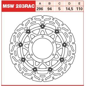 Disco de freno TRW MSW283RAC, 1 Pieza