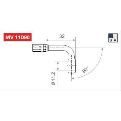 Conector de manguera de freno TRW MV11D90S - Pieza de freno Conector de manguera de freno TRW MV11D90S - Pieza de freno