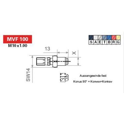 Latiguillo de freno LUCAS TRW MVF100E Latiguillo de freno LUCAS TRW MVF100E