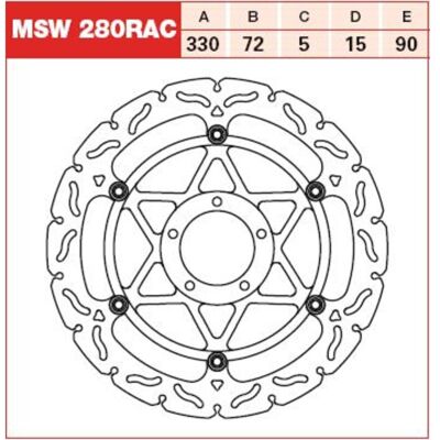 Disco de freno TRW MSW280RAC, 1 Pieza Disco de freno TRW MSW280RAC, 1 Pieza