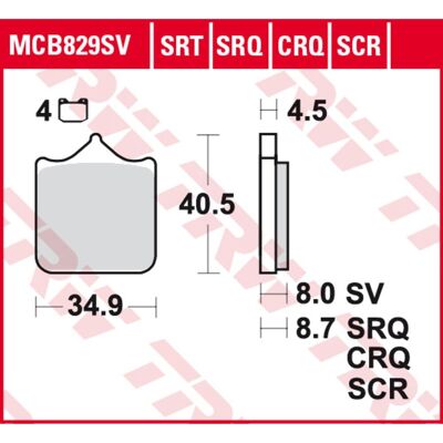 Pastillas de freno TRW - Sinter Carbon Racing Pastillas de freno TRW - Sinter Carbon Racing