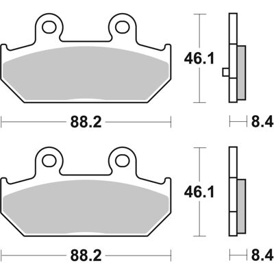 Bremsbelagsatz, ohne Straßenzulassung BREMBO 07058XS Bremsbelagsatz, ohne Straßenzulassung BREMBO 07058XS