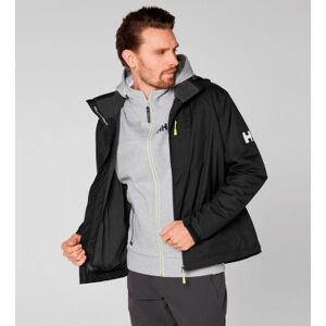 Helly Hansen para hombre. 33874 Chaqueta Crew Hooded Midlayer negro / Helly Tech® Protection/ (L), Casual, Impermeable, Outdoor, Manga larga