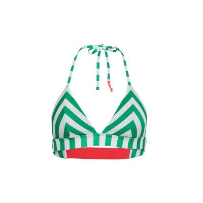 Superdry para mujer. W3010395A Top de bikini triangular a rayas verde (XL), Beachwear, Poliéster Reciclado, Sostenible, Superdry outlet 2026 Superdry para mujer. W3010395A Top de bikini triangular a rayas verde (XL), Beachwear, Poliéster Reciclado, Sostenible, Superdry outlet 2026