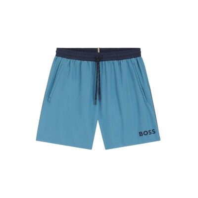 BOSS para hombre. 50514429 Bañador tipo shorts con logo y ribetes en contraste azul (XXL), Beachwear, Poliéster, BOSS outlet 2026. BOSS para hombre. 50514429 Bañador tipo shorts con logo y ribetes en contraste azul (XXL), Beachwear, Poliéster, BOSS outlet 2026.