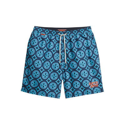 Superdry para hombre. M3010250A Bañador con estampado de mosaico azul (S), Beachwear, Poliéster Reciclado, Sostenible, Superdry outlet 2026. Superdry para hombre. M3010250A Bañador con estampado de mosaico azul (S), Beachwear, Poliéster Reciclado, Sostenible, Superdry outlet 2026.