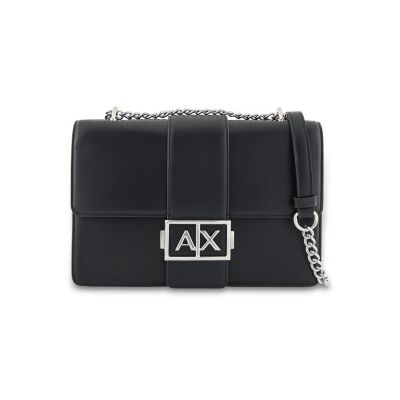 A X Armani Exchange para mujer. XW000070AF12039UC001 Bolso Logo Metal negro (OSFA), Casual, Fiesta, Poliuretano, A X Armani Exchange outlet A X Armani Exchange para mujer. XW000070AF12039UC001 Bolso Logo Metal negro (OSFA), Casual, Fiesta, Poliuretano, A X Armani Exchange outlet