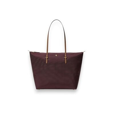 Lauren Ralph Lauren para mujer. 431950007018 Bolso tote Keaton grande de nailon granate (OSFA), Casual, Nylon reciclado, Lauren Ralph Lauren Lauren Ralph Lauren para mujer. 431950007018 Bolso tote Keaton grande de nailon granate (OSFA), Casual, Nylon reciclado, Lauren Ralph Lauren