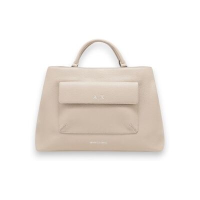 A X Armani Exchange para mujer. XW001542AF17019U6223 Bolso de mano con correa para el hombro y logo beige (OSFA), Casual, Poliéster, A X Arm A X Armani Exchange para mujer. XW001542AF17019U6223 Bolso de mano con correa para el hombro y logo beige (OSFA), Casual, Poliéster, A X Arm