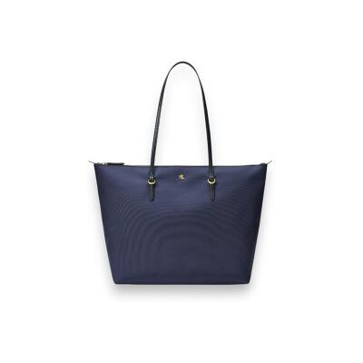 Lauren Ralph Lauren para mujer. 431950007001 Bolso tote Keaton grande de nailon marino (OSFA), Casual, Nylon reciclado, Lauren Ralph Lauren Lauren Ralph Lauren para mujer. 431950007001 Bolso tote Keaton grande de nailon marino (OSFA), Casual, Nylon reciclado, Lauren Ralph Lauren