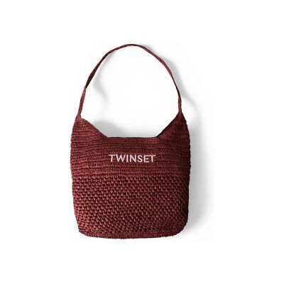 Twinset para mujer. 261TD8310 Bolso Hobo de Rafia granate (OSFA), Casual, Twinset outlet 2026. Twinset para mujer. 261TD8310 Bolso Hobo de Rafia granate (OSFA), Casual, Twinset outlet 2026.