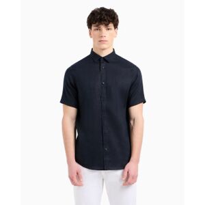A X Armani Exchange para hombre. XM001223AF14619UB101 Camisa Informal marino (L), Casual, Lino, Manga corta, A X Armani Exchange outlet 2026 A X Armani Exchange para hombre. XM001223AF14619UB101 Camisa Informal marino (L), Casual, Lino, Manga corta, A X Armani Exchange outlet 2026