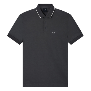 A X Armani Exchange para hombre. XM001289AF10363M8317 Polo regular negro (XXL), Casual, Algodón, Manga corta, A X Armani Exchange outlet 202 A X Armani Exchange para hombre. XM001289AF10363M8317 Polo regular negro (XXL), Casual, Algodón, Manga corta, A X Armani Exchange outlet 202