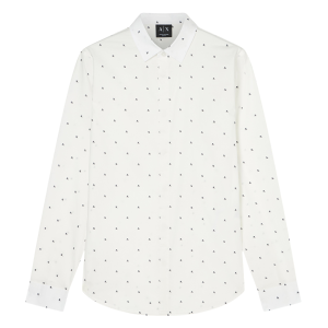 A X Armani Exchange para hombre. XM000625AF13184F0198 Camisa Monogram AX Cross Logo blanco (M), Casual, Algodón, Manga larga, A X Armani Exc A X Armani Exchange para hombre. XM000625AF13184F0198 Camisa Monogram AX Cross Logo blanco (M), Casual, Algodón, Manga larga, A X Armani Exc