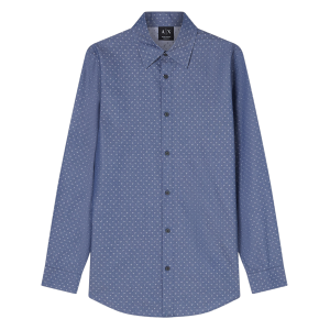 A X Armani Exchange para hombre. XM002739AF24681FB443 Camisa Essential azul (XL), Casual, Algodón, Manga larga, A X Armani Exchange outlet 2 A X Armani Exchange para hombre. XM002739AF24681FB443 Camisa Essential azul (XL), Casual, Algodón, Manga larga, A X Armani Exchange outlet 2
