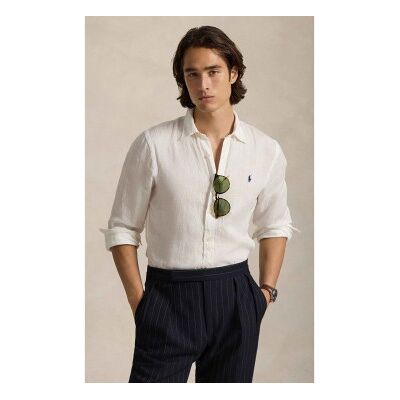 Polo Ralph Lauren para hombre. 710968915014 Camisa de lino Slim Fit blanco roto (L), Casual, Clásico, Manga larga, Polo Ralph Lauren outlet Polo Ralph Lauren para hombre. 710968915014 Camisa de lino Slim Fit blanco roto (L), Casual, Clásico, Manga larga, Polo Ralph Lauren outlet
