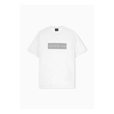 A X Armani Exchange para hombre. XM002472AF10356U1074 Camiseta logotipo blanco roto (S), Casual, Algodón, Manga corta, A X Armani Exchange o A X Armani Exchange para hombre. XM002472AF10356U1074 Camiseta logotipo blanco roto (S), Casual, Algodón, Manga corta, A X Armani Exchange o