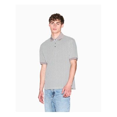 A X Armani Exchange para hombre. XM002015AF10366F0143 Polo Cream allover gris (S), Casual, Algodón, Manga corta, A X Armani Exchange outlet A X Armani Exchange para hombre. XM002015AF10366F0143 Polo Cream allover gris (S), Casual, Algodón, Manga corta, A X Armani Exchange outlet