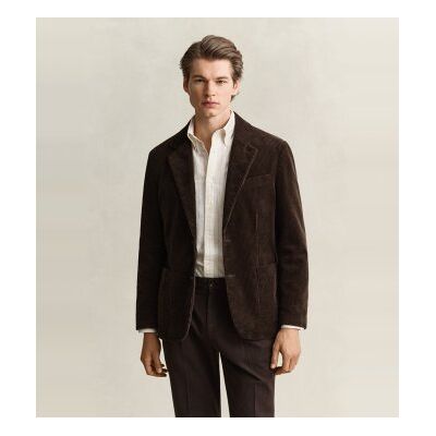 para hombre. 7706387 Chaqueta de traje de pana marrón oscuro (52), Algodón, Clásico, Gant outlet 2026. para hombre. 7706387 Chaqueta de traje de pana marrón oscuro (52), Algodón, Clásico, Gant outlet 2026.