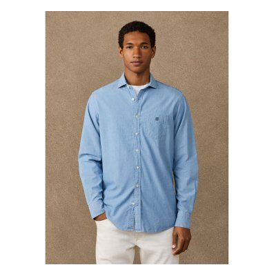 London para hombre. HM3010769 Camisa Chambray azul (L), Casual, Algodón, Clásico, Manga larga, Hackett London outlet 2026. London para hombre. HM3010769 Camisa Chambray azul (L), Casual, Algodón, Clásico, Manga larga, Hackett London outlet 2026.