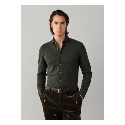 London para hombre. HM3010837 Camisa Melange Pique verde (XXL), Casual, Algodón, Manga larga, Hackett London outlet 2026. London para hombre. HM3010837 Camisa Melange Pique verde (XXL), Casual, Algodón, Manga larga, Hackett London outlet 2026.