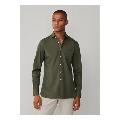 Hackett London para hombre. HM3010540 Camisa popelín elástica fit tailored verde (XL), Casual, Fiesta, Algodón, Clásico, Manga larga, Hacket Hackett London para hombre. HM3010540 Camisa popelín elástica fit tailored verde (XL), Casual, Fiesta, Algodón, Clásico, Manga larga, Hacket