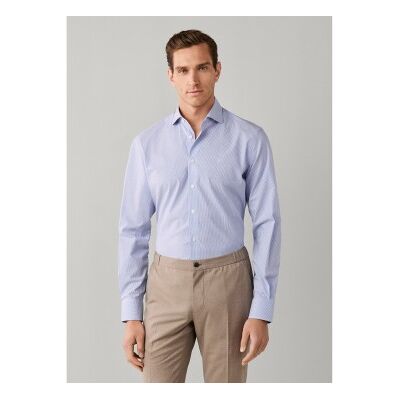 Hackett London para hombre. HM3010750 Camisa rayas bengala bi-stretch fit tailored azul (XXL), Casual, Algodón, Clásico, Manga larga, Hacket Hackett London para hombre. HM3010750 Camisa rayas bengala bi-stretch fit tailored azul (XXL), Casual, Algodón, Clásico, Manga larga, Hacket