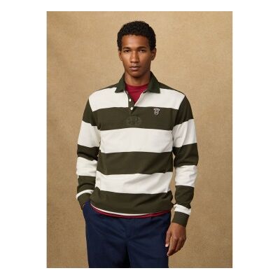 London para hombre. HM5700009 Polo rugby rayas fit clásico blanco, verde (L), Casual, Algodón, Manga larga, Hackett London outlet 20 London para hombre. HM5700009 Polo rugby rayas fit clásico blanco, verde (L), Casual, Algodón, Manga larga, Hackett London outlet 20