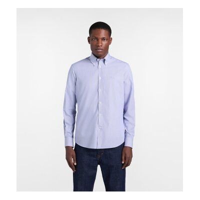 Harmont & Blaine para hombre. CRQ074013435B Camisa de rayas finas de corte regular azul (M), Casual, Algodón, Clásico, Manga larga, Harmont Harmont & Blaine para hombre. CRQ074013435B Camisa de rayas finas de corte regular azul (M), Casual, Algodón, Clásico, Manga larga, Harmont
