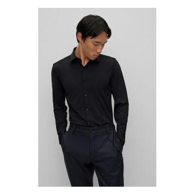 HUGO para hombre. 50481195 Camisa Kenno negro (38), Casual, Poliamida, Manga larga, HUGO outlet 2026. HUGO para hombre. 50481195 Camisa Kenno negro (38), Casual, Poliamida, Manga larga, HUGO outlet 2026.