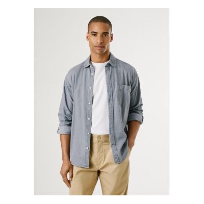 para hombre. PM3090018C0 Camisa Classic Slim gris (XL), Casual, Algodón, Manga larga, Pepe Jeans outlet 2026. para hombre. PM3090018C0 Camisa Classic Slim gris (XL), Casual, Algodón, Manga larga, Pepe Jeans outlet 2026.