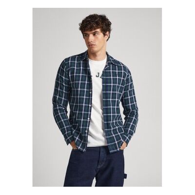 para hombre. PM308202 Camisa Clems verde (L), Casual, Algodón, Manga larga, Sostenible, Pepe Jeans outlet 2026. para hombre. PM308202 Camisa Clems verde (L), Casual, Algodón, Manga larga, Sostenible, Pepe Jeans outlet 2026.