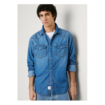 para hombre. PM3090804A4 Camisa Regular azul (XS), Casual, Algodón, Denim, Manga larga, Pepe Jeans outlet 2026. para hombre. PM3090804A4 Camisa Regular azul (XS), Casual, Algodón, Denim, Manga larga, Pepe Jeans outlet 2026.