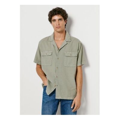 para hombre. PM3091196 Camisa Paulo verde (S), Casual, Lino, Manga corta, Pepe Jeans outlet 2026. para hombre. PM3091196 Camisa Paulo verde (S), Casual, Lino, Manga corta, Pepe Jeans outlet 2026.