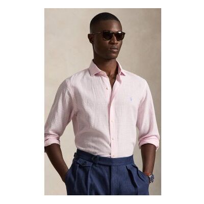 Polo Ralph Lauren para hombre. 710B16700002 Camisa de sirsaca Custom Fit con rayas rosa (M), Casual, Algodón, Manga larga, Polo Ralph Lauren Polo Ralph Lauren para hombre. 710B16700002 Camisa de sirsaca Custom Fit con rayas rosa (M), Casual, Algodón, Manga larga, Polo Ralph Lauren