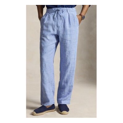 Polo Ralph Lauren para hombre. 710B19649002 Pantalón Lateef de lino Relaxed Fit azul (S), Casual, Polo Ralph Lauren outlet 2026. Polo Ralph Lauren para hombre. 710B19649002 Pantalón Lateef de lino Relaxed Fit azul (S), Casual, Polo Ralph Lauren outlet 2026.