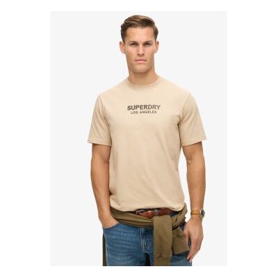 Superdry M1012035A Camiseta de manga corta beige de algodón - Camiseta Superdry M1012035A Camiseta de manga corta beige de algodón - Camiseta