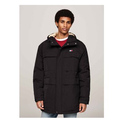 Tommy Jeans para hombre. DM0DM20005 Abrigo Canvas negro (L), Casual, Manga larga, Poliéster Reciclado, Sostenible, Tommy Jeans outlet 2026. Tommy Jeans para hombre. DM0DM20005 Abrigo Canvas negro (L), Casual, Manga larga, Poliéster Reciclado, Sostenible, Tommy Jeans outlet 2026.