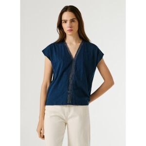 para mujer. PL5000138 Camiseta Mila marino (S), Casual, Algodón, Manga corta, Pepe Jeans outlet 2026. para mujer. PL5000138 Camiseta Mila marino (S), Casual, Algodón, Manga corta, Pepe Jeans outlet 2026.
