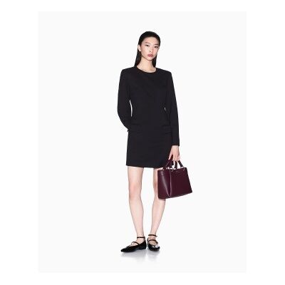 A X Armani Exchange para mujer. XW000661AF16142UC001 Vestido Acampanado negro (S), Casual, Poliéster, Manga larga, A X Armani Exchange outle A X Armani Exchange para mujer. XW000661AF16142UC001 Vestido Acampanado negro (S), Casual, Poliéster, Manga larga, A X Armani Exchange outle
