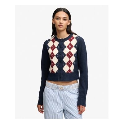 Superdry para mujer. W6110779A Cárdigan Argyle azul marino (S), Casual, Algodón, Superdry outlet 2026. Superdry para mujer. W6110779A Cárdigan Argyle azul marino (S), Casual, Algodón, Superdry outlet 2026.