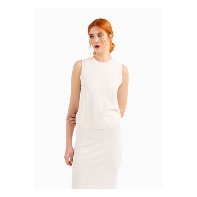 A X Armani Exchange para mujer. 8NYH9AYMH6Z1130 Top de punto blanco (XL), Casual, Viscosa, Sin mangas / Tirantes, A X Armani Exchange outlet A X Armani Exchange para mujer. 8NYH9AYMH6Z1130 Top de punto blanco (XL), Casual, Viscosa, Sin mangas / Tirantes, A X Armani Exchange outlet